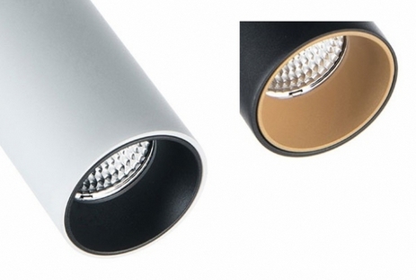 Kan også leveres med sort eller gullfarget diffuser på innsiden av spotlighten